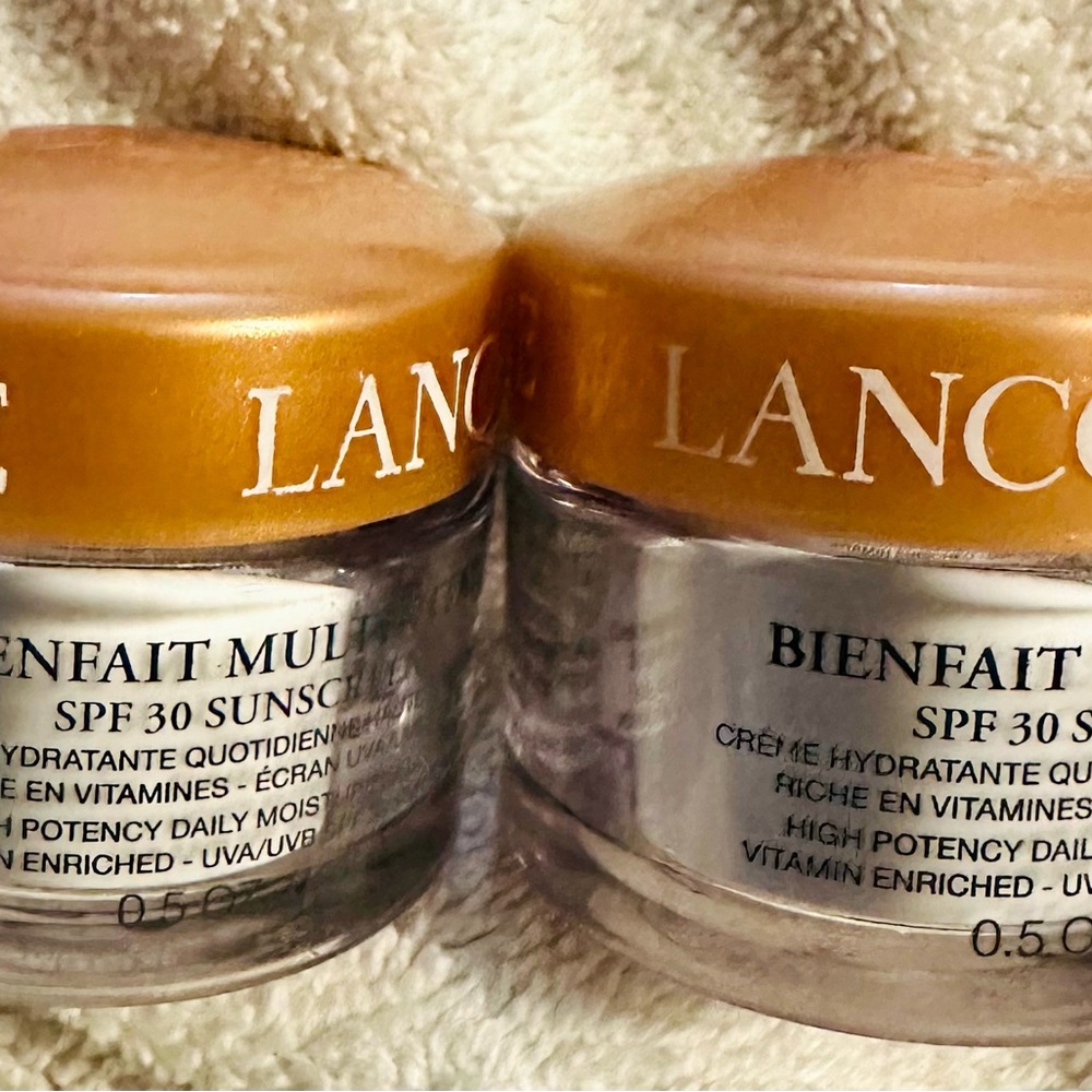 Lancome Bienfait Multi-Vital SPF 30 Sunscreen - Gold and White set of 2